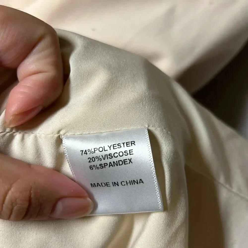 BOA (Because of Alice) vegan leather boyfriend white cream blazer - Picture 7 of 7